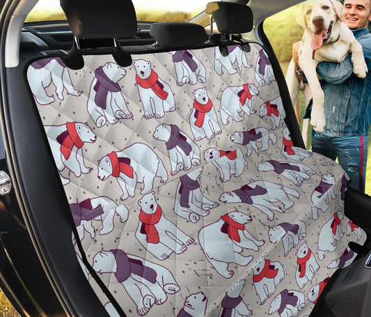 Polar Bear Pattern Print Design PB04 Rear Dog  Seat Cover