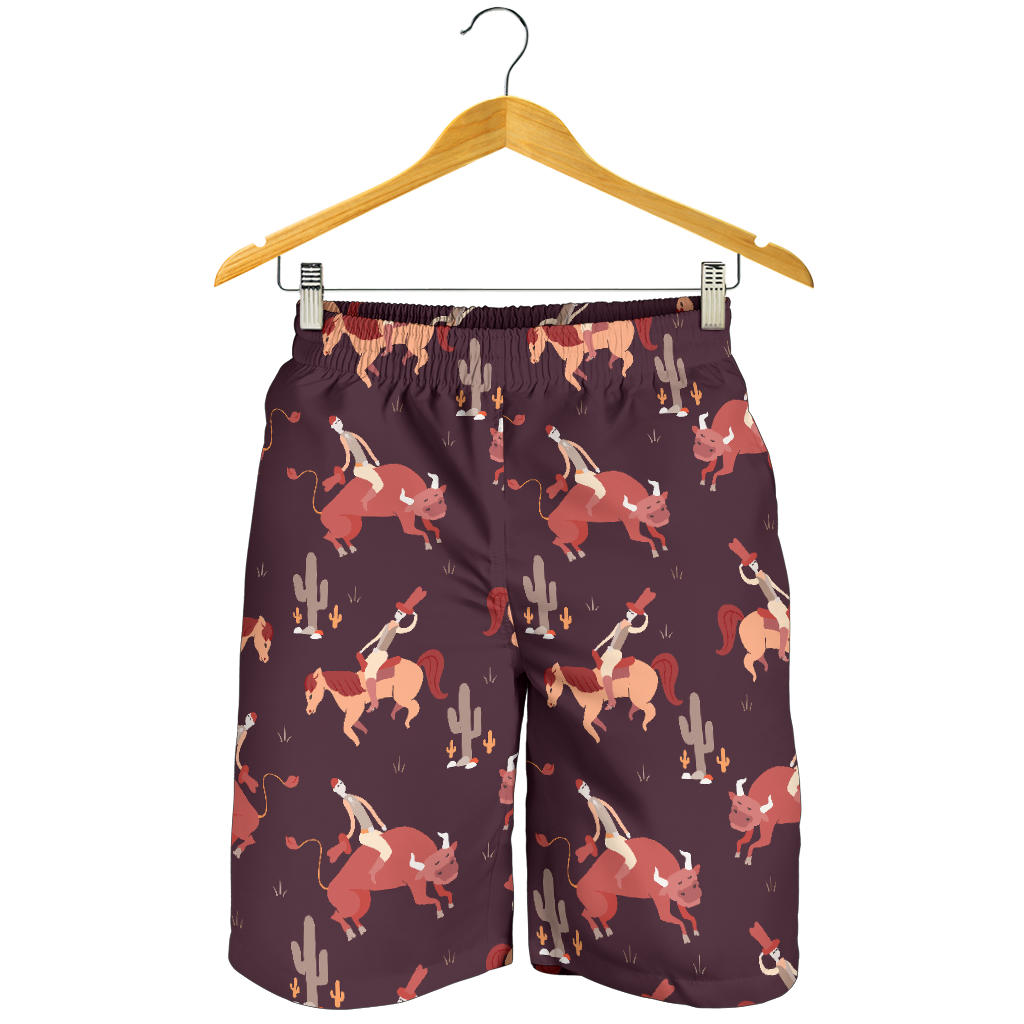 Rodeo Pattern Print Design A01 Mens Shorts
