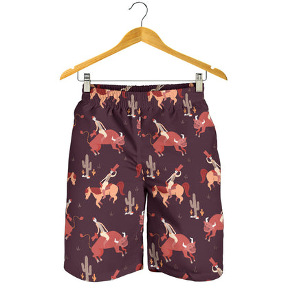 Rodeo Pattern Print Design A01 Mens Shorts