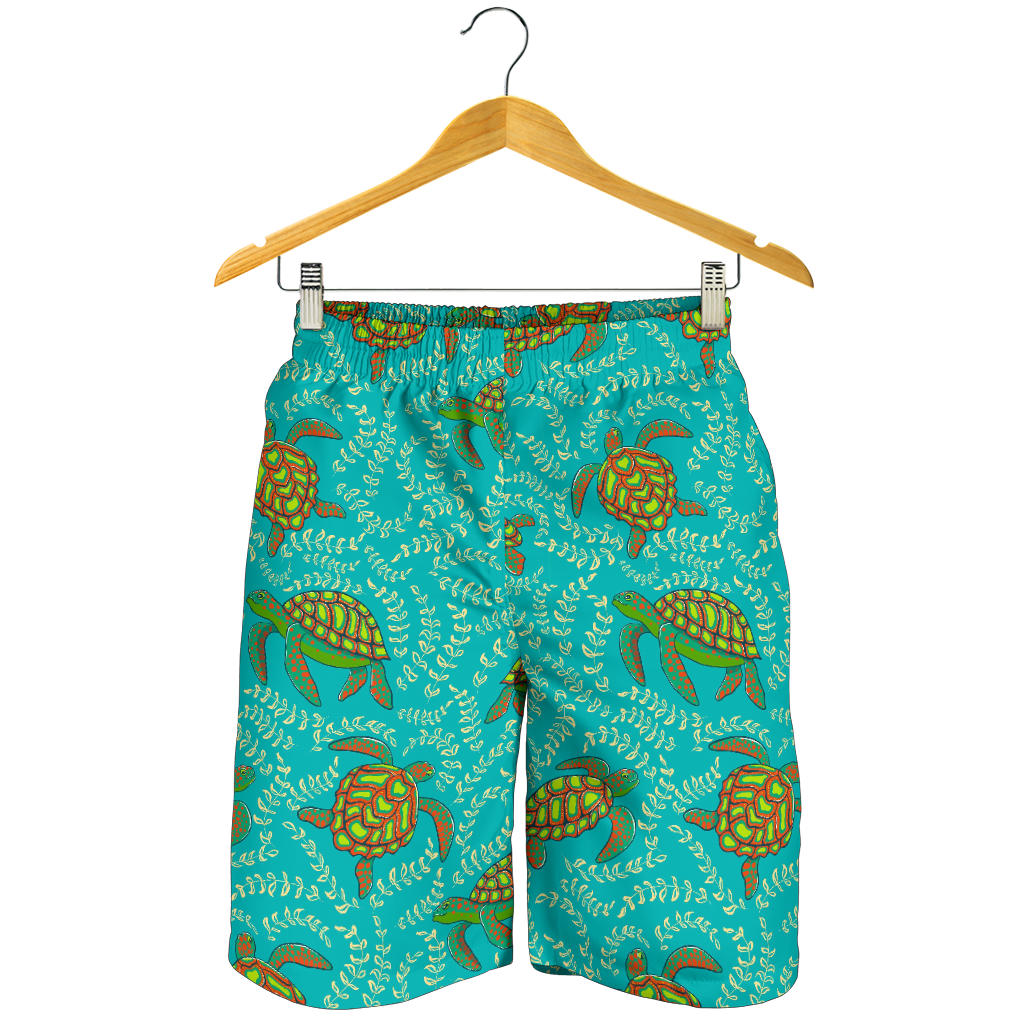 Sea Turtle Pattern Print Design T010 Mens Shorts