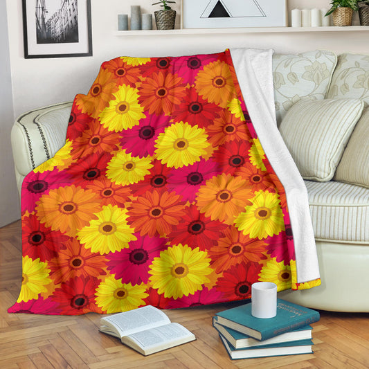 Gerberas Pattern Print Design GB05 Fleece Blanket