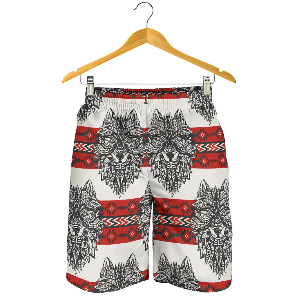Native Indian Wolf Mens Shorts