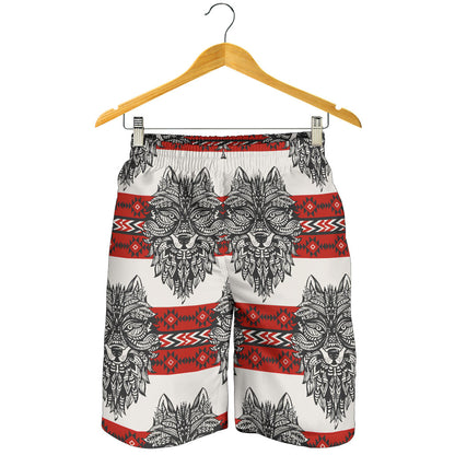 Native Indian Wolf Mens Shorts