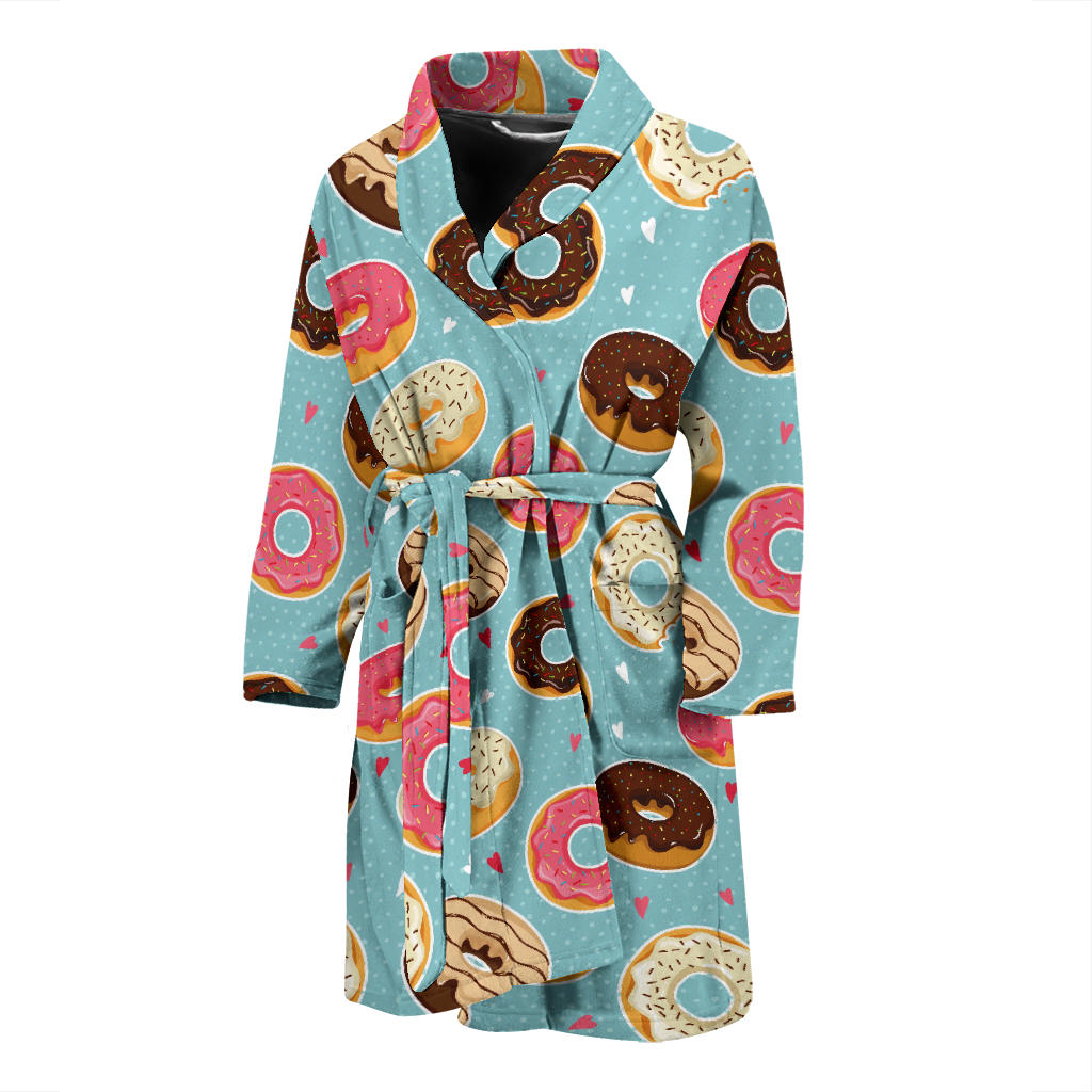 Donut Pattern Print Design DN04 Men Bathrobe