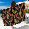 Heliconia Pattern Print Design HL01 Sarong Pareo Wrap