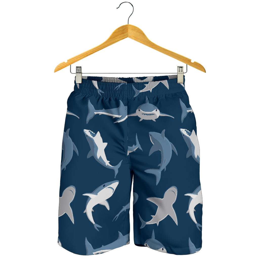 Shark Action Pattern Mens Shorts