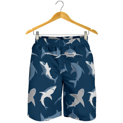 Shark Action Pattern Mens Shorts