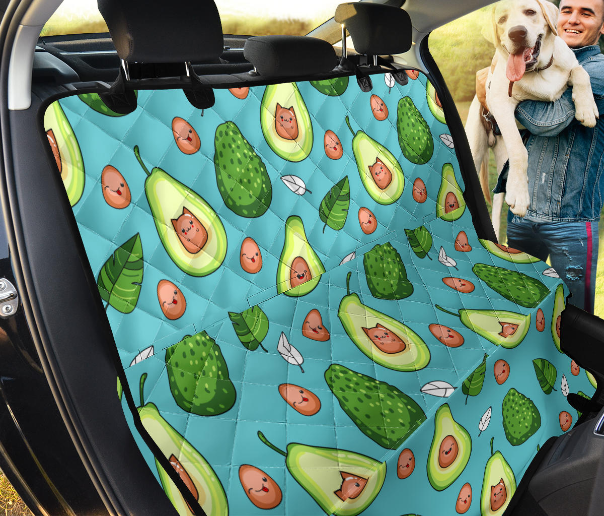 Avocado Pattern Print Design AC05 Rear Dog  Seat Cover