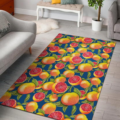Grapefruit Pattern Print Design GF04 Area Rugs