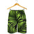 Green Neon Tropical Palm Leaves Mens Shorts