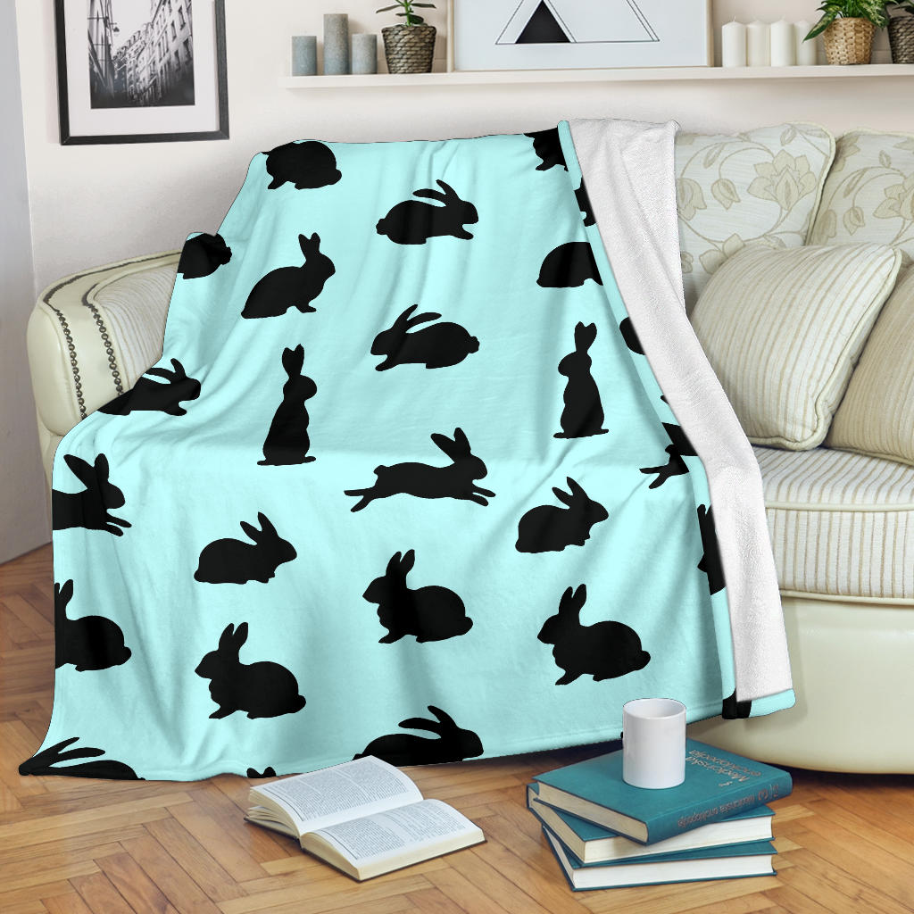 Rabbit Pattern Print Design RB010 Fleece Blanket