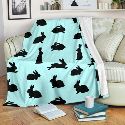 Rabbit Pattern Print Design RB010 Fleece Blanket