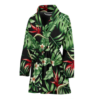 Bird Of Paradise Pattern Print Design BOP05 Women Bathrobe