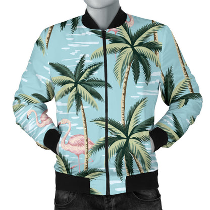Palm Tree Pattern Print Design PT05 Men Bomber Jacket
