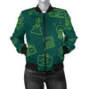 Accounting Financial Pattern Print Design 02 Women's Bomber Jacket