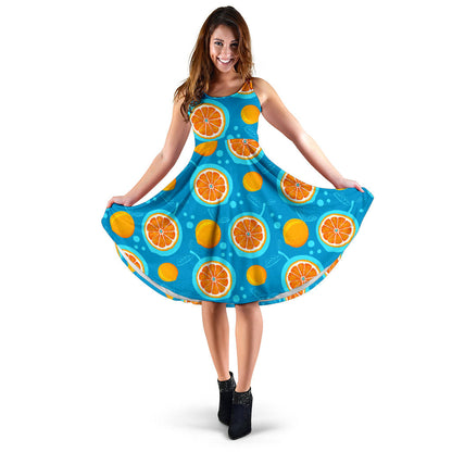 Grapefruit Pattern Print Design GF03 Midi Dress