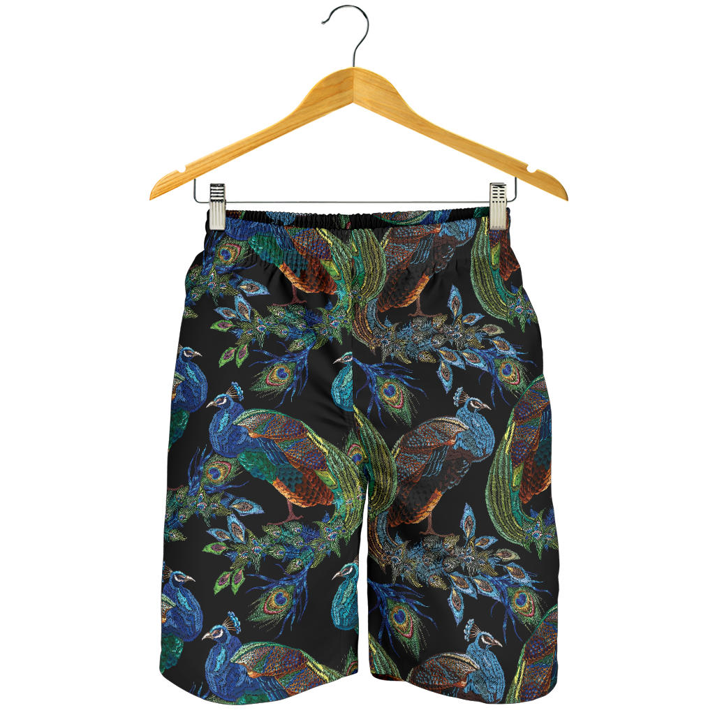 Peacock Pattern Print Design A04 Mens Shorts