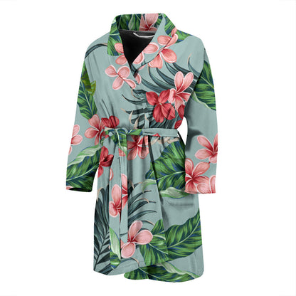Plumeria Pattern Print Design PM027 Men Bathrobe