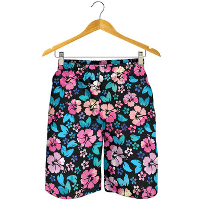 Pink Hibiscus Hawaiian Flower Mens Shorts