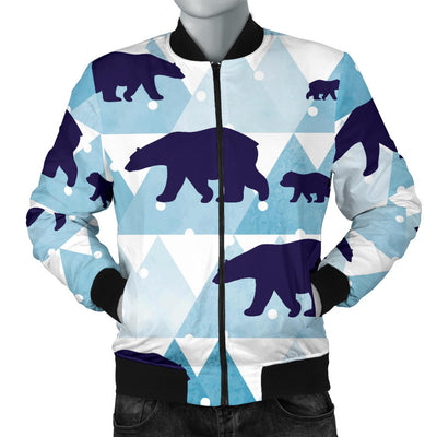 Bear Pattern Print Design BE01 Men Bomber Jacket