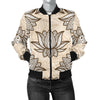 lotus Boho Pattern Print Design LO05 Women Bomber Jacket