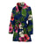 Hibiscus Pattern Print Design HB028 Women Bathrobe