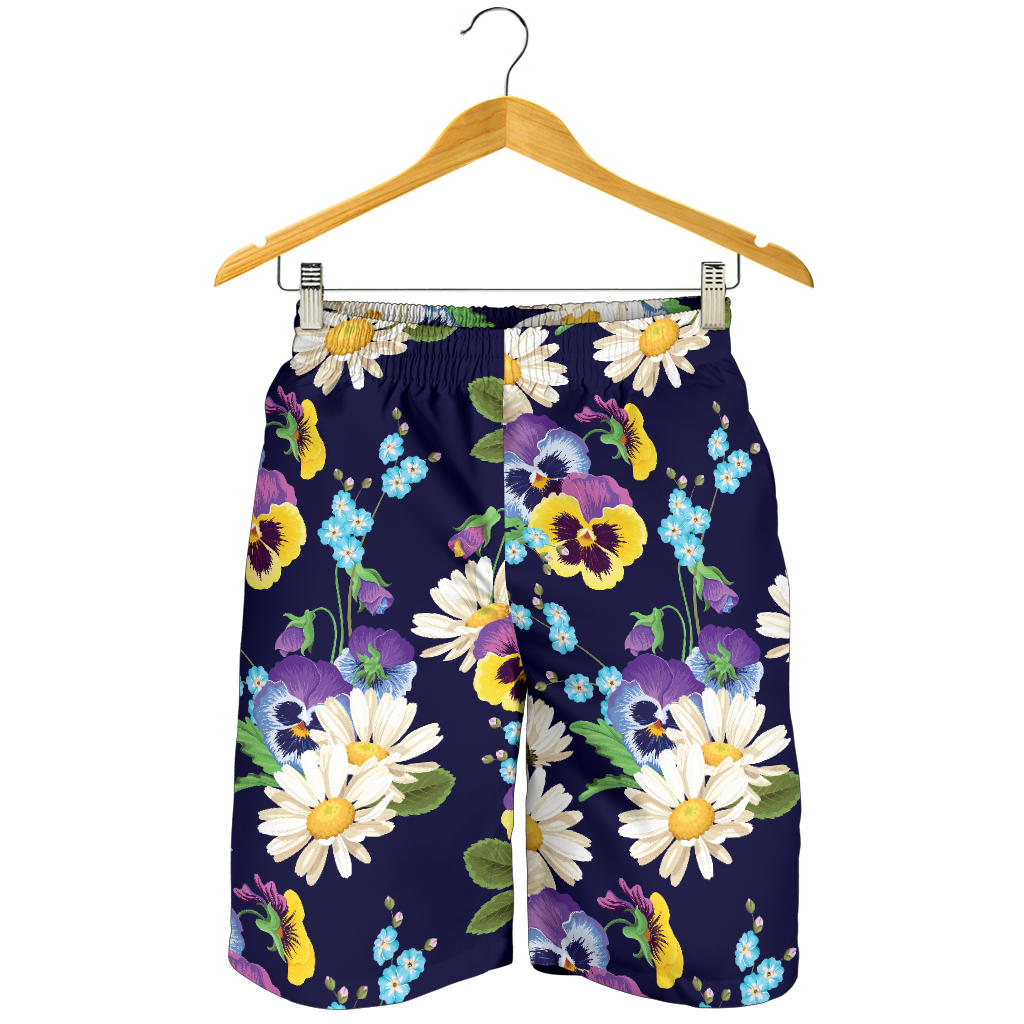 Pansy Pattern Print Design PS03 Mens Shorts