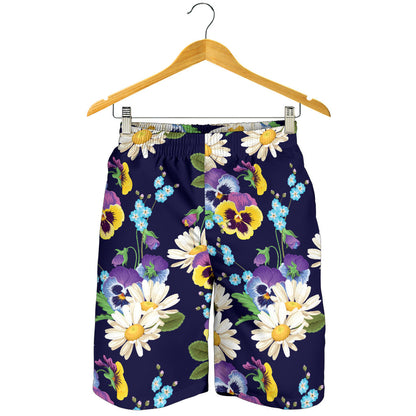 Pansy Pattern Print Design PS03 Mens Shorts