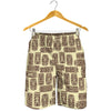 Tiki Brown Symbol Print Mens Shorts