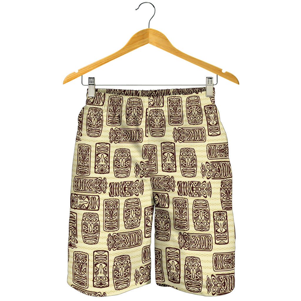 Tiki Brown Symbol Print Mens Shorts