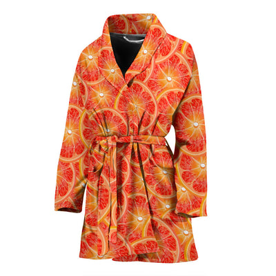 Grapefruit Pattern Print Design GF06 Women Bathrobe