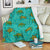 Sea Turtle Pattern Print Design T010 Fleece Blanket