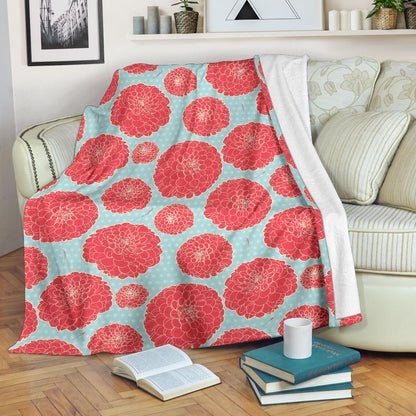 Marigold Pattern Print Design MR03 Fleece Blanket