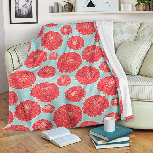 Marigold Pattern Print Design MR03 Fleece Blanket