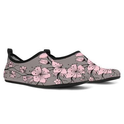 Cherry Blossom Pattern Print Design CB05 Aqua Water Shoes