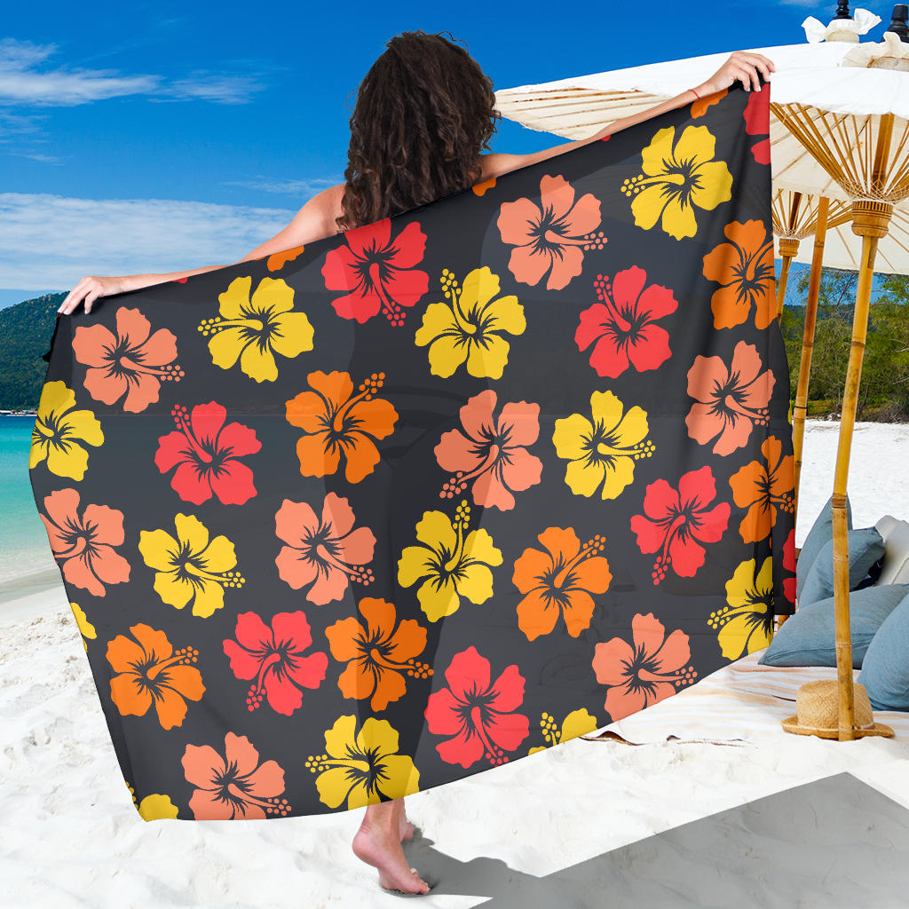 Hibiscus Pattern Print Design HB024 Sarong Pareo Wrap