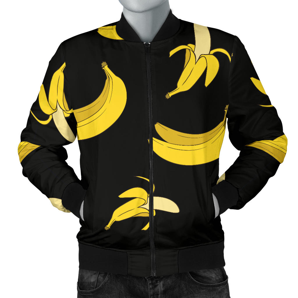 Banana Pattern Print Design BA05 Men Bomber Jacket