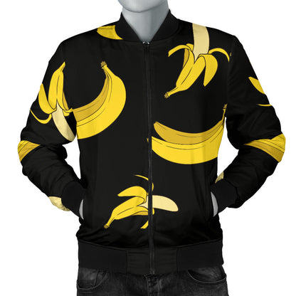 Banana Pattern Print Design BA05 Men Bomber Jacket