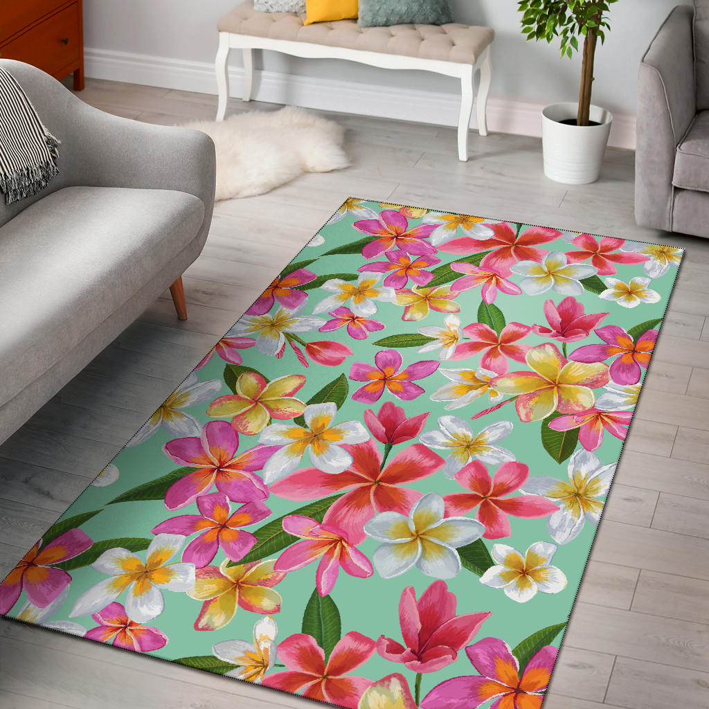 Plumeria Pattern Print Design PM014 Area Rugs