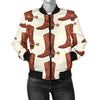 Cowboy Pattern Print Design 06 Women's Bomber Jacket