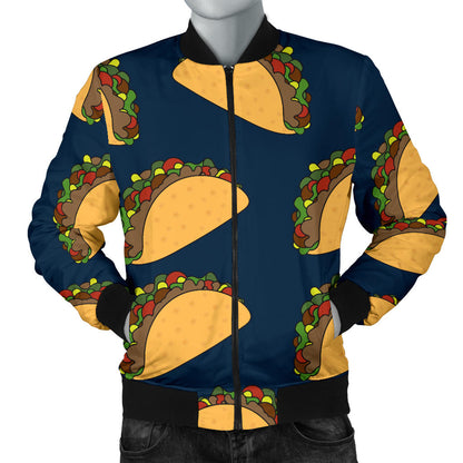 Taco Pattern Print Design TC04 Men Bomber Jacket