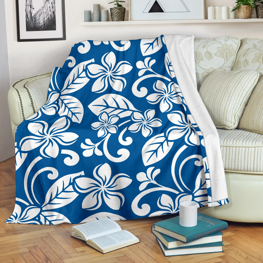 Plumeria Pattern Print Design PM013 Fleece Blanket