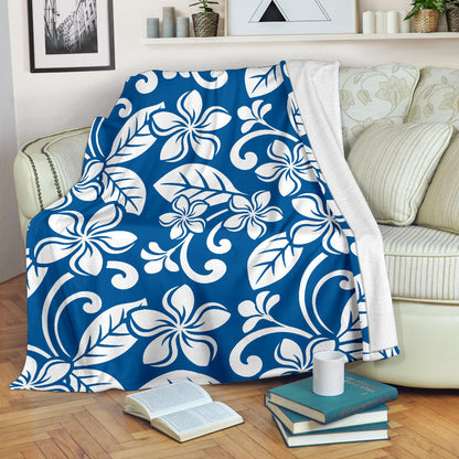 Plumeria Pattern Print Design PM013 Fleece Blanket