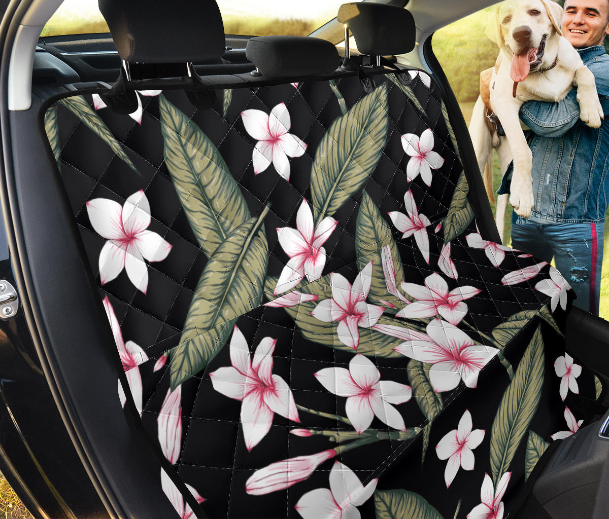 Plumeria Pattern Print Design PM021 Rear Dog  Seat Cover