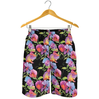 Peony Pattern Print Design PE012 Mens Shorts