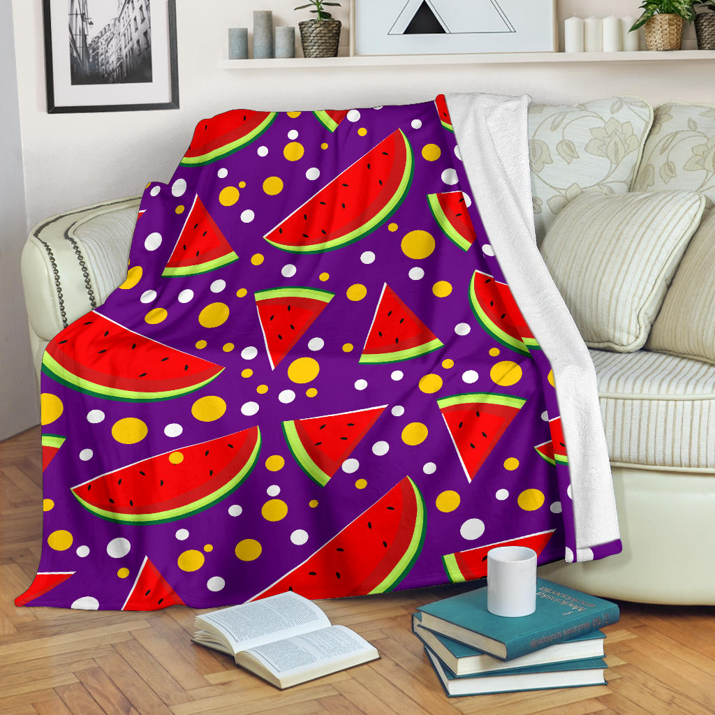 Watermelon Pattern Print Design WM010 Fleece Blanket