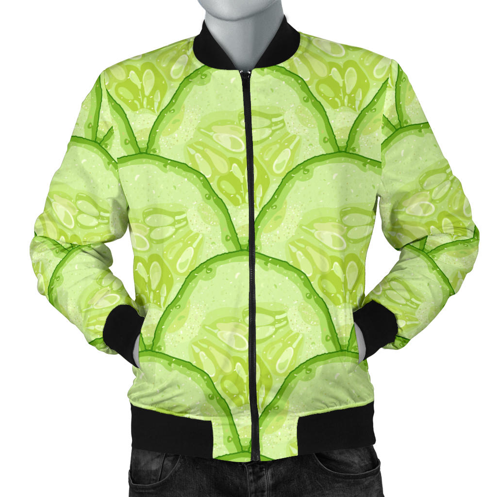 Cucumber Pattern Print Design CC04 Men Bomber Jacket