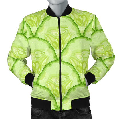 Cucumber Pattern Print Design CC04 Men Bomber Jacket