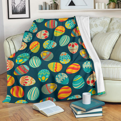 Easter Eggs Pattern Print Design RB09 Fleece Blanket