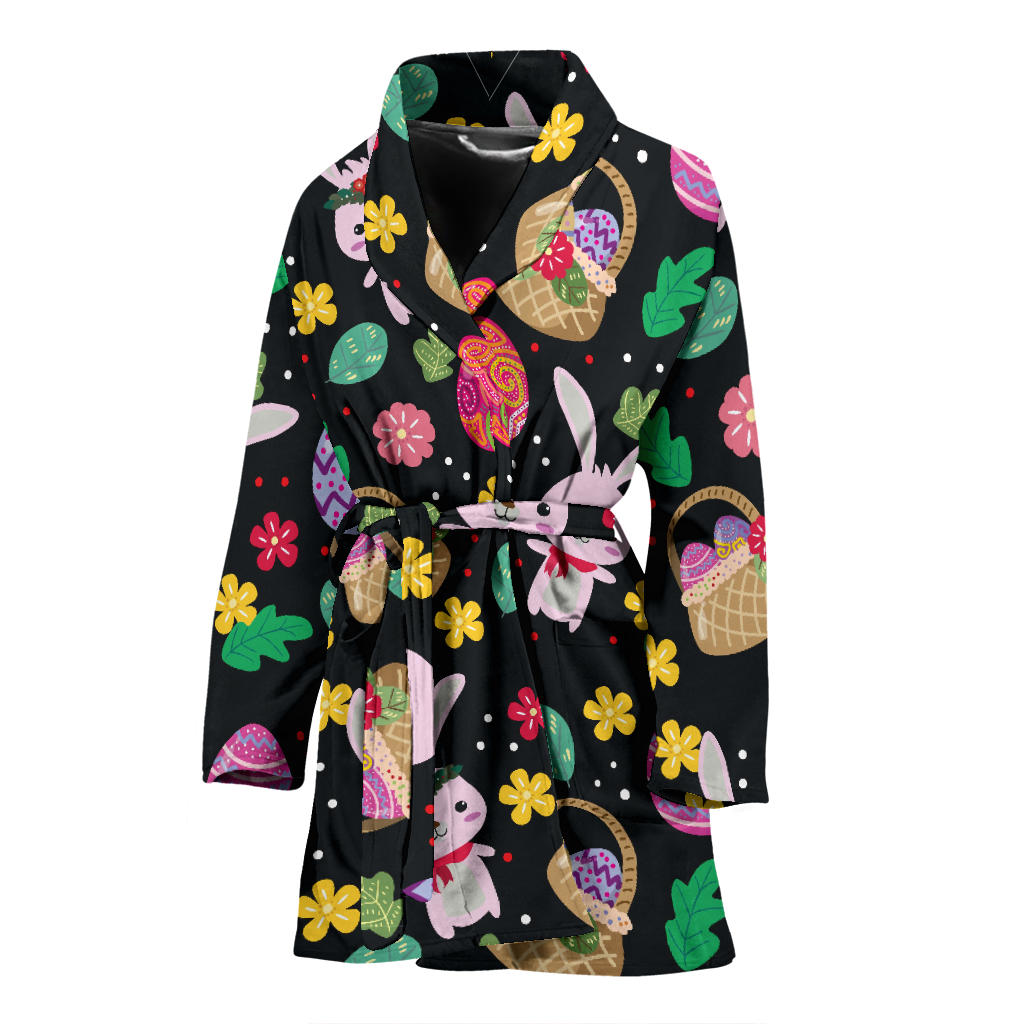 Easter Eggs Pattern Print Design RB05 Women Bathrobe